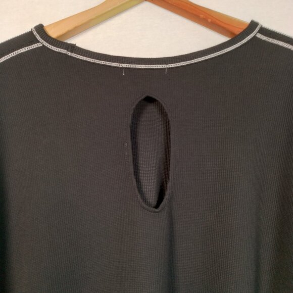 Angel Premium Shirt Plus Size 1X Black Thermal Sweater Sleeves Alpaca Cropped - Picture 9 of 16